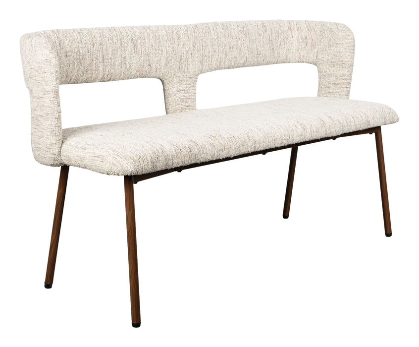 ZILT Eetkamerbank Chelsea 148cm, Bouclé - Beige