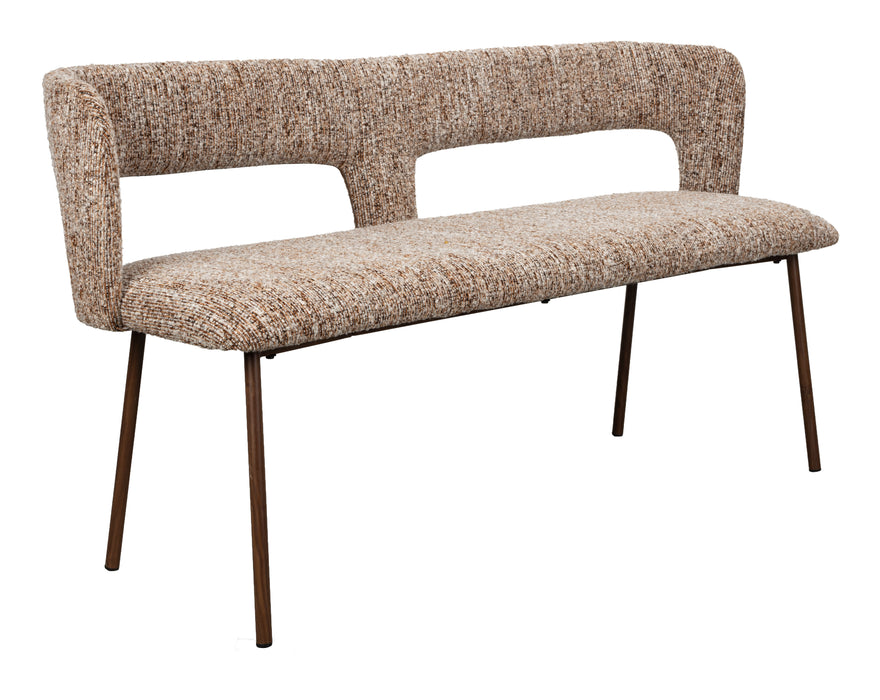 ZILT Eetkamerbank Chelsea 148cm, Bouclé - Bruin
