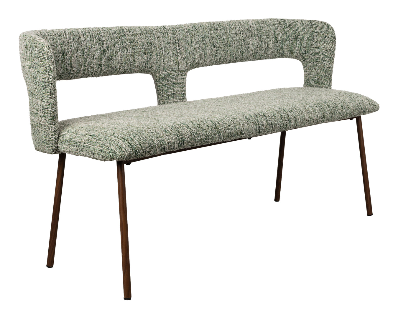ZILT Eetkamerbank Chelsea 148cm, Bouclé - Groen