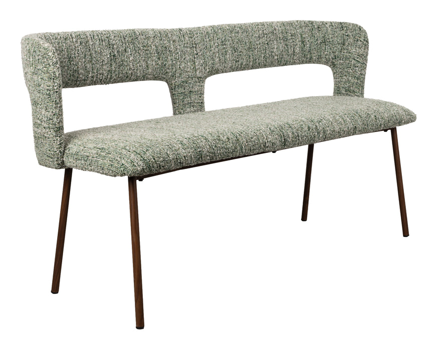 ZILT Eetkamerbank Chelsea 148cm, Bouclé - Groen