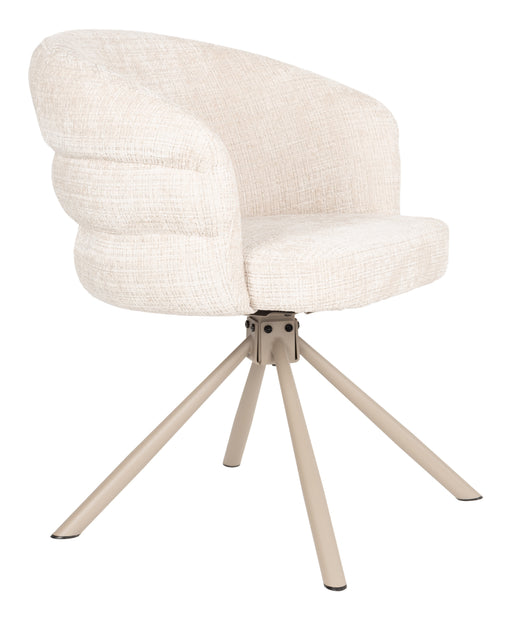 ZILT Draaibare Eetkamerstoel Marjo Chenille - Beige