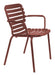 Zuiver Tuinstoel Vondel met armleuning, Aluminium - Rood