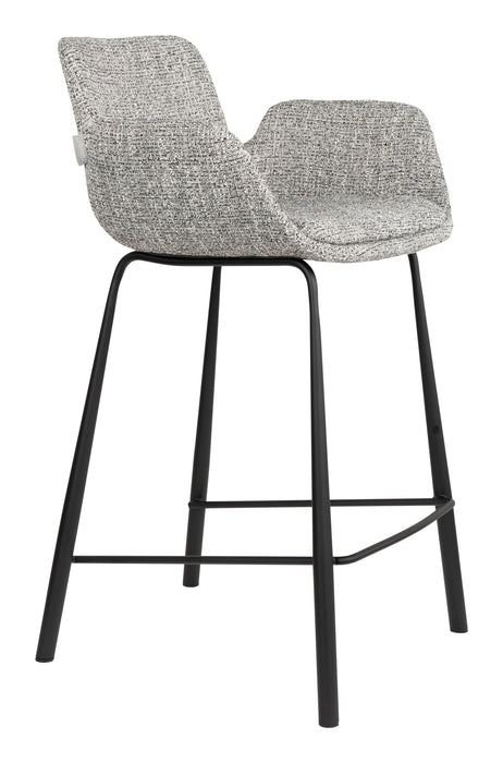 Zuiver Barkruk Brit Grof Bouclé - Grijs (zithoogte 67cm)