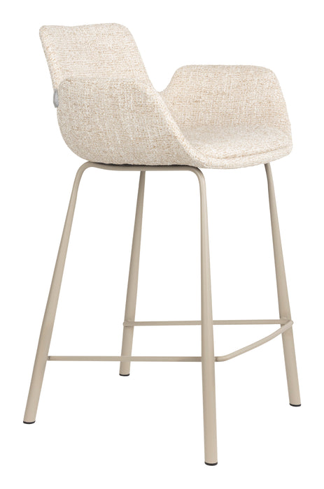Zuiver Barkruk Brit Grof Bouclé - Beige (zithoogte 67cm)