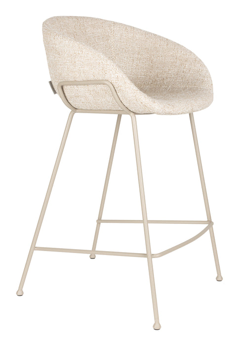 Zuiver Barstoel Feston Stof - Beige (zithoogte 65cm)