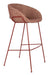 Zuiver Barkruk Feston Chenille - Roodbruin (zithoogte 76cm)