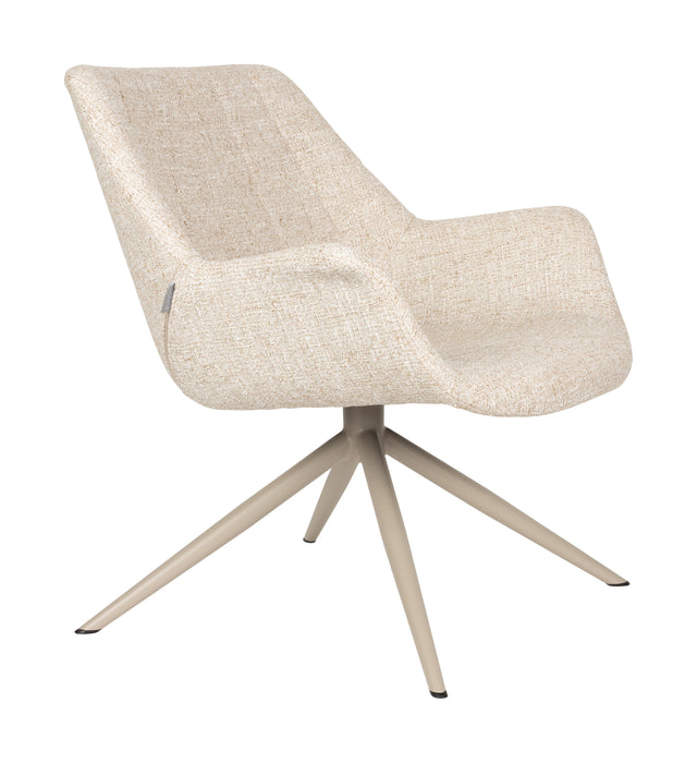 Zuiver Draaifauteuil Doulton Geweven stof, Beige