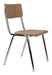Zuiver Eetkamerstoel Back to School Walnoot en chroom