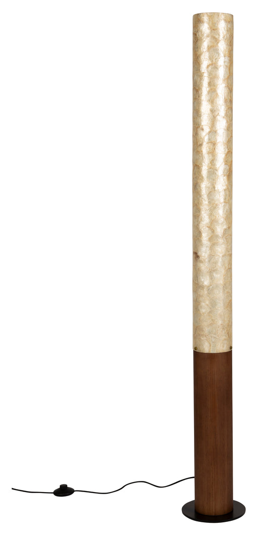 Dutchbone Vloerlamp Beam Eikenhout en acryl, 150cm hoog - Bruin