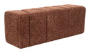 ZILT Bankje Dany Chenille, 120cm - Terracotta