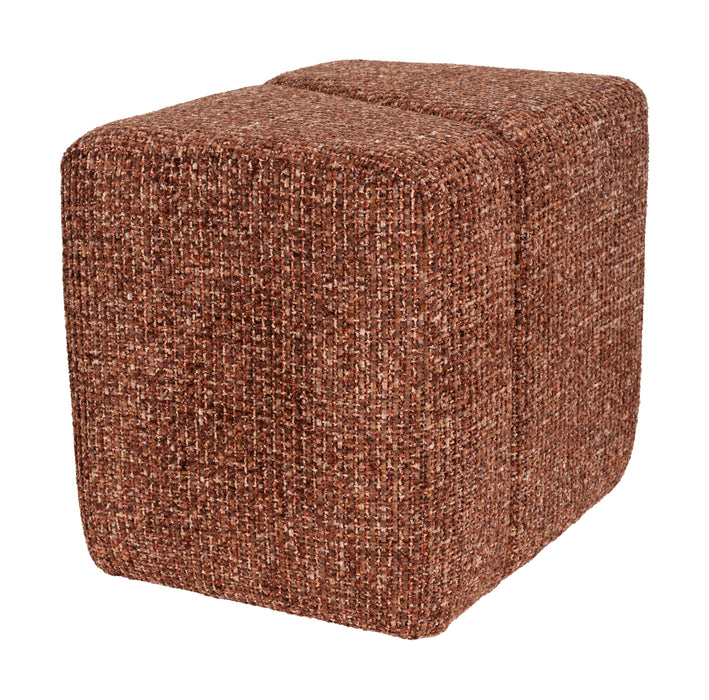 ZILT Poef Dany Chenille - Terracotta