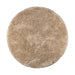 Dutchbone Rond Vloerkleed Hairy Wolmix, Ø200cm - Zand