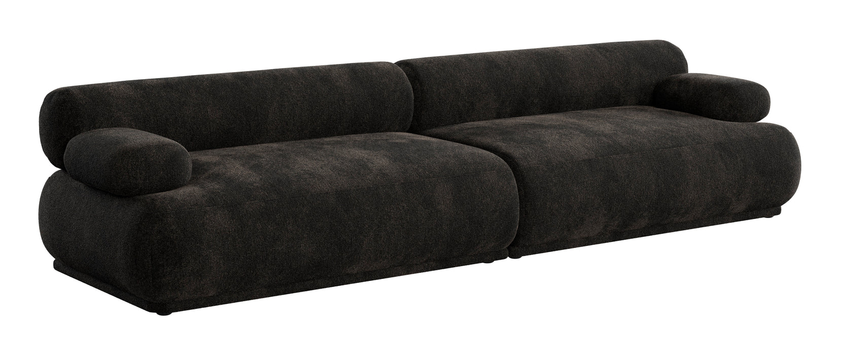 Zuiver 3-zits Bank Rembrandt 316cm, Ribstof - Bruin