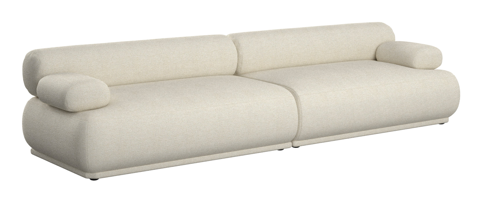 Zuiver 3-zits Bank Rembrandt 316cm, Ribstof - Beige