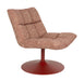Dutchbone Draaifauteuil Bar Grof geweven stof - Rood
