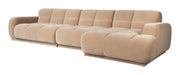 Zuiver Loungebank Hazel Rechts, 352cm, Velvet - Beige