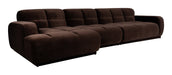 Zuiver Loungebank Hazel Links, 352cm, Velvet - Bruin