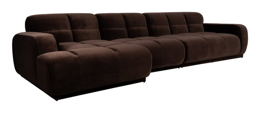 Zuiver Loungebank Hazel Links, 352cm, Velvet - Bruin