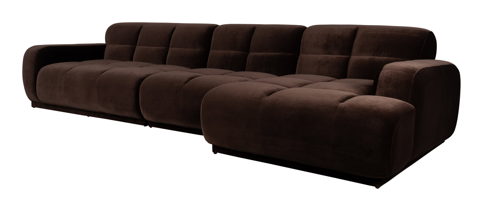 Zuiver Loungebank Hazel Rechts 352cm Velvet Bruin
