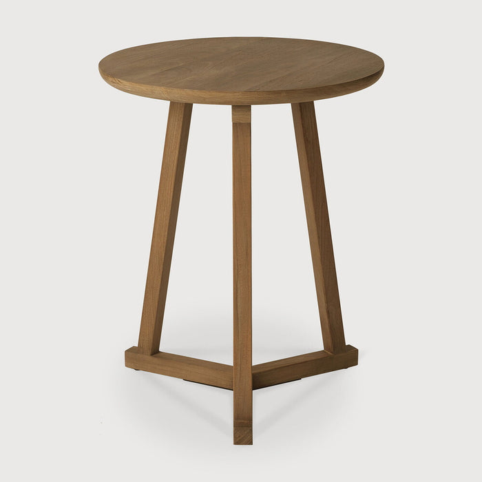 Ethnicraft Ronde Bijzettafel Tripod Teakhout 46cm - Bruin