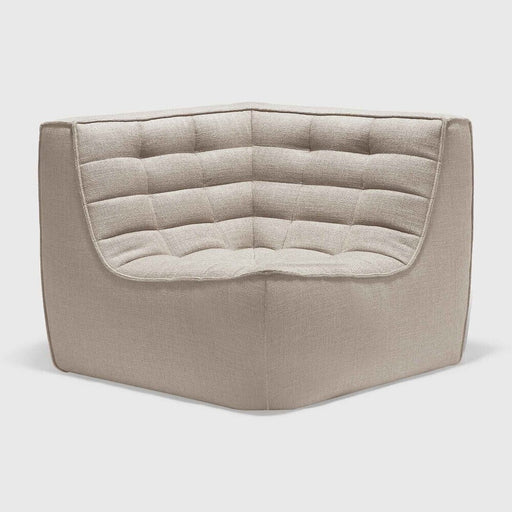 Ethnicraft Modulaire Bank N701 UK Residentieel, 90° Vierkant Hoekelement - Beige - ThatLyfeStyle