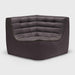 Ethnicraft Modulaire Bank N701 Dark Grey UK Residentieel, 90° Vierkante Hoekelement - Donkergrijs