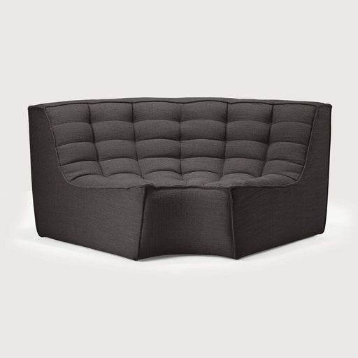 Ethnicraft Modulaire Bank N701 Dark Grey UK Residentieel, 90° Rond Hoekelement - Donkergrijs - ThatLyfeStyle
