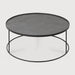 Ethnicraft Ronde Salontafel Tray Gelakt Hout, 93cm - Zwart