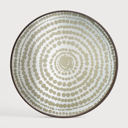 Ethnicraft Rond Dienblad Tribal Quest 61cm - Goud - ThatLyfeStyle