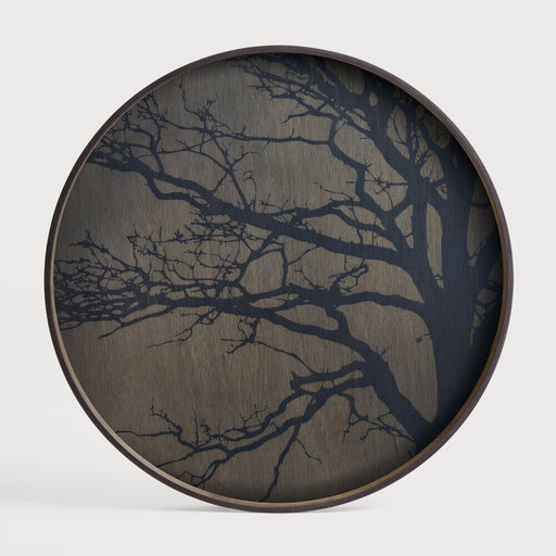 Ethnicraft Rond Dienblad Black Tree 61cm - Zwart - ThatLyfeStyle