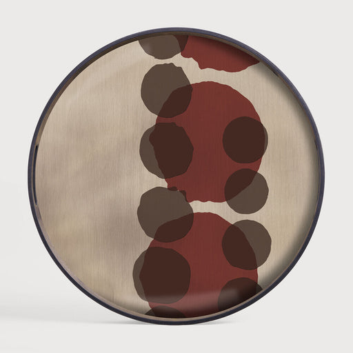 Ethnicraft Rond Dienblad Layered Dots 48cm - Pinot - ThatLyfeStyle