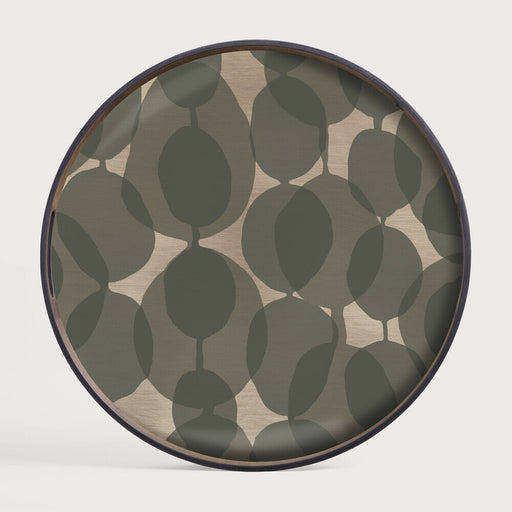 Ethnicraft Rond Dienblad Connected Dots 48cm - Groen - ThatLyfeStyle