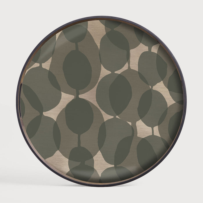 Ethnicraft Rond Dienblad Connected Dots 48cm - Groen
