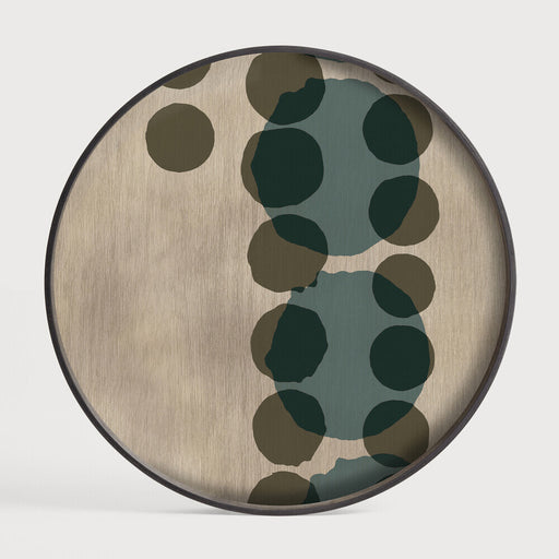 Ethnicraft Rond Dienblad Layered Dots 61cm - Slate - ThatLyfeStyle