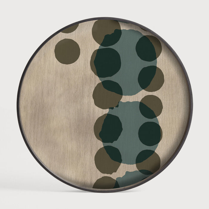 Ethnicraft Rond Dienblad Layered Dots 61cm - Slate - ThatLyfeStyle