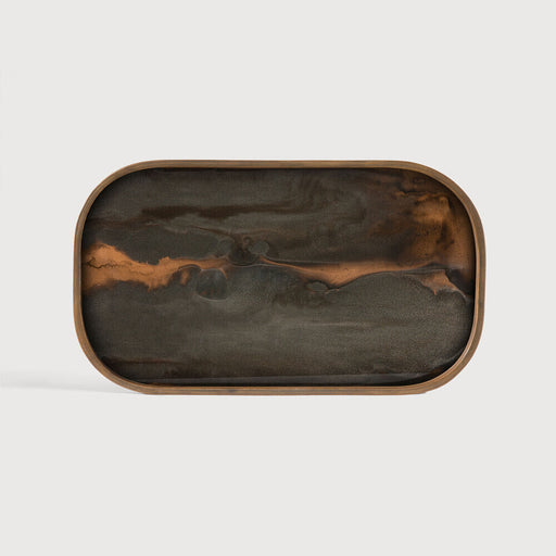 Ethnicraft Dienblad Linear Flow 42 x 24cm - Brons - ThatLyfeStyle