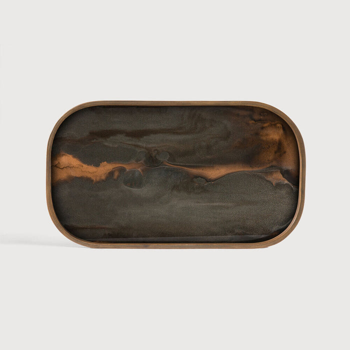 Ethnicraft Dienblad Linear Flow 42 x 24cm - Brons - ThatLyfeStyle