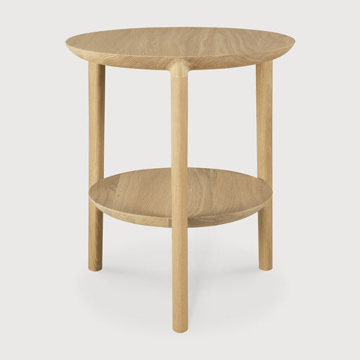 Ethnicraft Ronde Bijzettafel Bok Eikenhout, 43cm