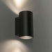 QAZQA Moderne wandlamp zwart rond 2-lichts - Sandy