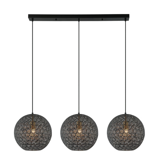 BASE Hanglamp Kasee 3-lamps Metaal - Zwart