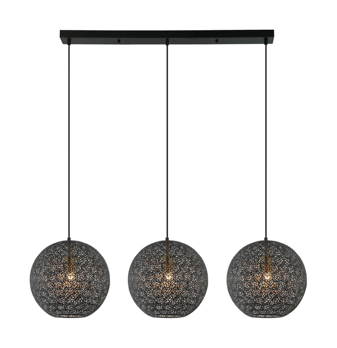 BASE Hanglamp Kasee 3-lamps Metaal - Zwart