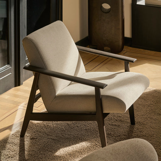 Ethnicraft Fauteuil Aspekt Gevernist Teakhout en stof - Warm Ash