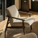 Ethnicraft Fauteuil Aspekt Gevernist Teakhout en stof - Warm Ash