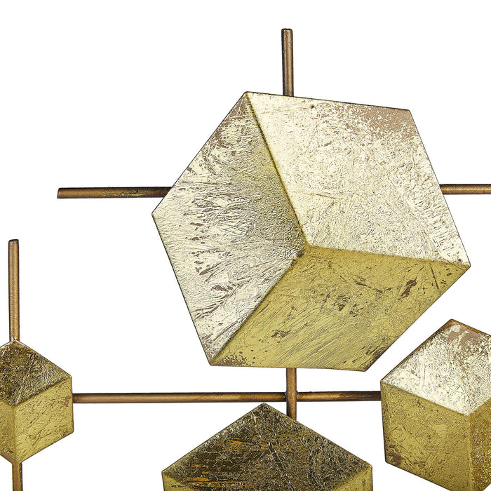 Beliani - FLEROVIUM - Wanddecoratie - Goud - IJzer - ThatLyfeStyle