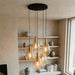 BASE Hanglamp Aislynn 5-lamps, Glas - Amber