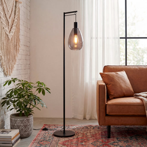 BASE Vloerlamp Aislynn 1-lamps, Glas - Smoke