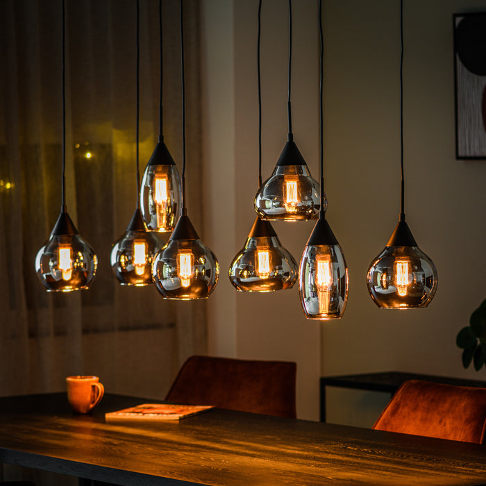 BASE Hanglamp Nino 8-lamps - Smoke