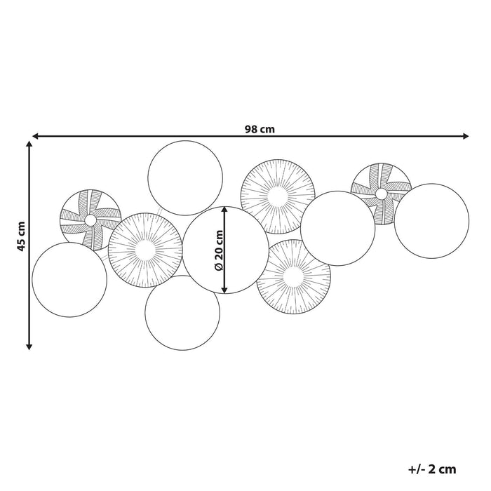 Beliani - THALLIUM - Wanddecoratie - Goud - Ijzer - ThatLyfeStyle