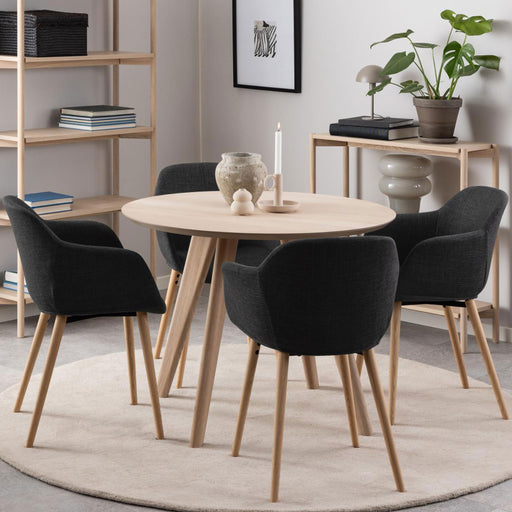 Bendt Ronde Eettafel Kimya Eiken, 100cm - Wit