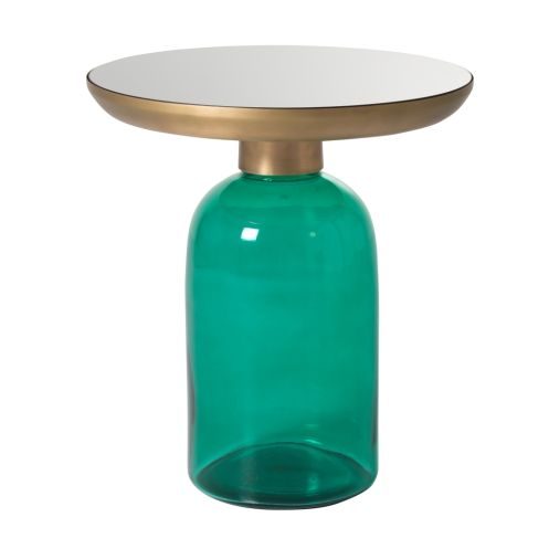 Bijzettafel Florence - glazen tafel - design groen